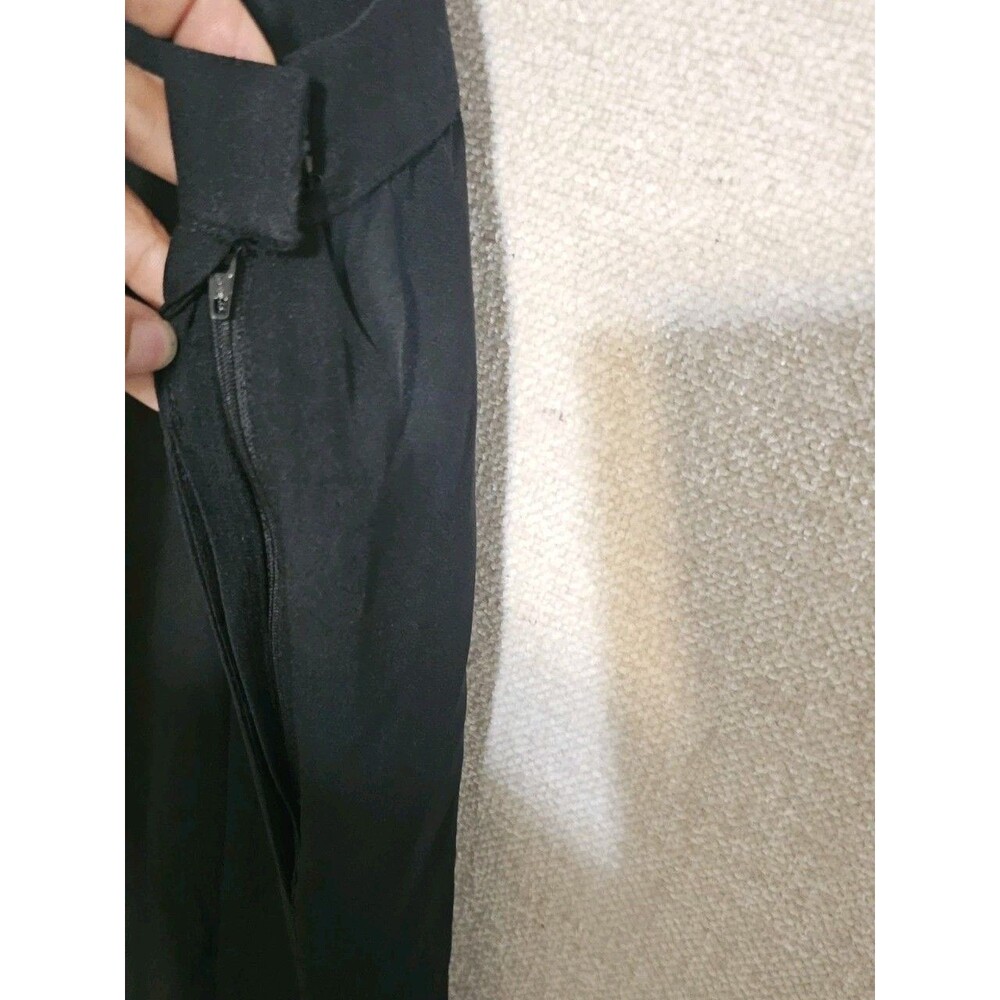 Vintage Oleg Cassini Black Maxi Skirt Size 16 Triacetate A-Line Flare Long Skirt - Picture 5 of 13